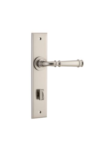 Door TRA14786P85 Lever Verona Chamfered Priv Sn Ctc85mm H240xw50xp59mm