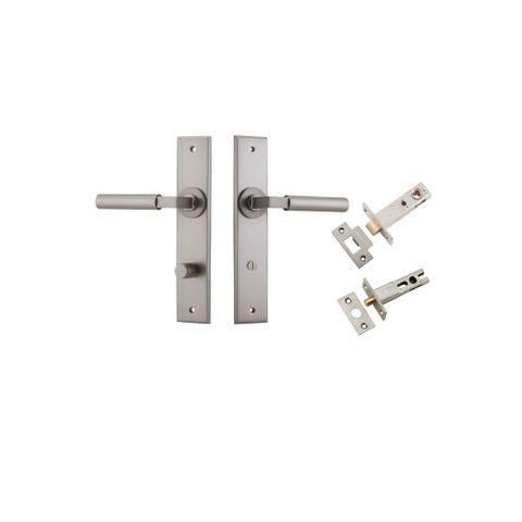 Door TRA14794KPRIV60 Lever Berlin Chamfered Privacy Satin Nickel Ctc85mm Kit