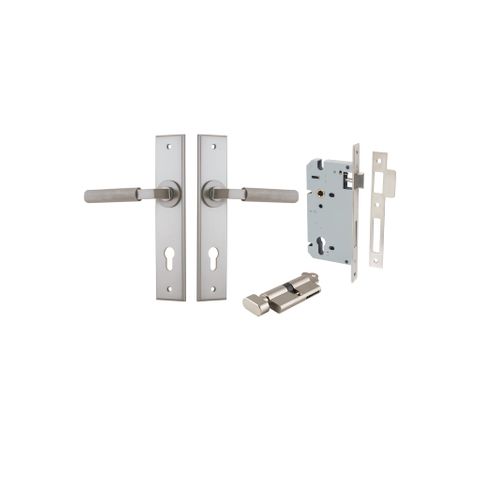 Door TRA14796KENTR60KT Lever Brunswick Chamfered Euro Pair Satin Nickel CTC85