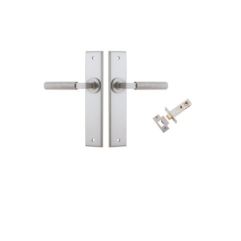 Door TRA14796KPASS60 Lever Brunswick Knurled Chamfered Satin Nickel Pass Kit