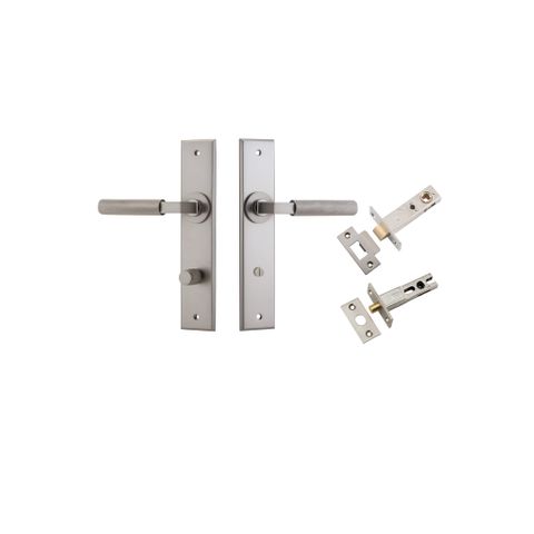 Door TRA14796KPRIV60 Lever Brunswick Chamfered Privacy Satin Nickel Kit