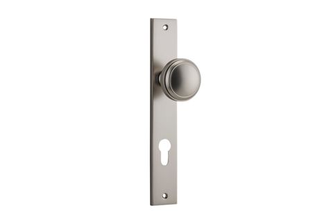 Door TRA14820E85 Knob Paddington Rect Euro Sn Ctc85mm H240xw38xp68mm