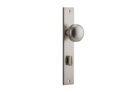 Door TRA14820P85 Knob Paddington Rect Priv Sn Ctc85mm H240xw38xp68mm