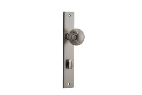Door TRA14824P85 Knob Guildford Rect Priv Sn Ctc85mm H240xw38xp60mm