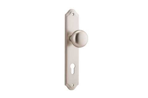 Dr TRA14828E85 Knob Cambridge Shouldered Euro Sn Ctc85mm H240xw50xp67mm