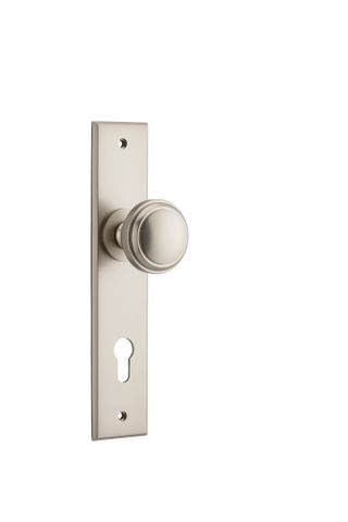 Iver TRA14831E85 Door Knob Paddington Chamfered Euro Satin Nickel