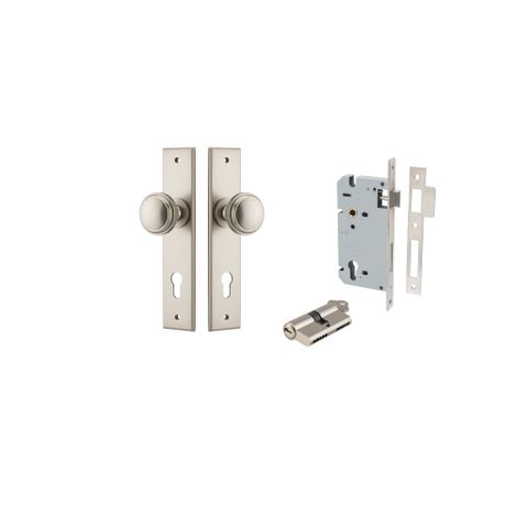 Door TRA14831KENTR60KK Knob Paddington Chamfered Euro Pair Satin Nickel CTC85M