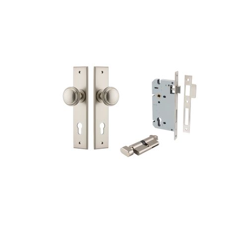 Door TRA14831KENTR60KT Knob Paddington Chamfered Euro Pair Satin Nickel CTC85