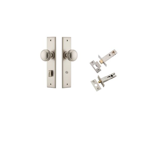 Door TRA14831KPRIV60 Knob Paddington Chamfered Privacy Satin Nickel Kit