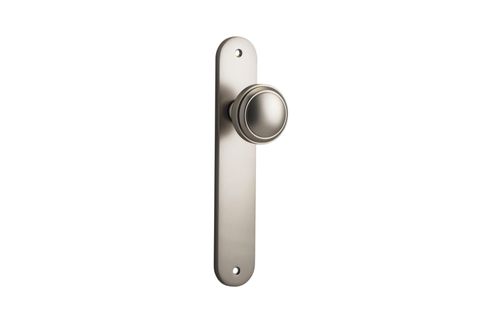 Door TRA14832 Knob Paddington Oval Latch Satin Nickel H240xw40xp68mm