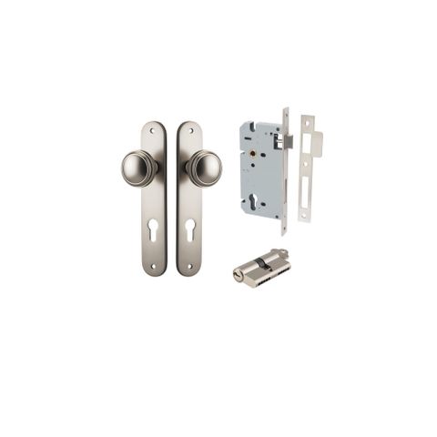 Door TRA14832KENTR60KK Knob Paddington Ovl Euro Sn CTC85 H240XW40XP68 Entr Kit