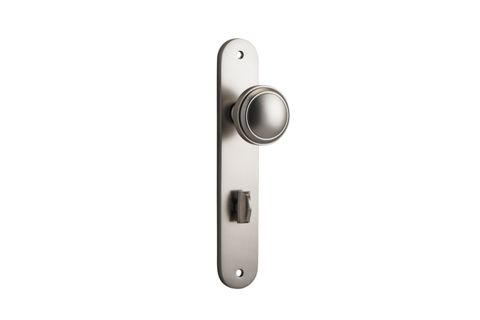 Door TRA14832P85 Knob Paddington Oval Privacy Sn Ctc85mm H240xw40xp68mm