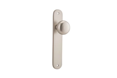 Door TRA14834 Knob Cambridge Oval Latch Satin Nickel H240xw40xp67mm