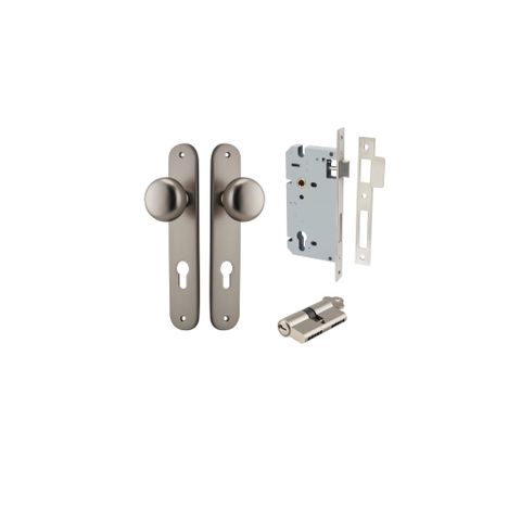 Door TRA14834KENTR60KK Knob Cambridge Ovl Euro Sn CTC85 H240XW40XP67 Entr Kit