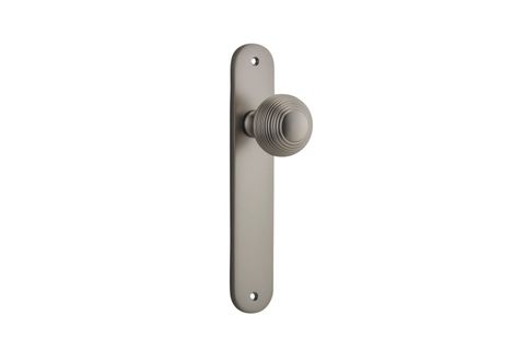 Door TRA14836 Knob Guildford Oval Latch Satin Nickel H240xw40xp60mm