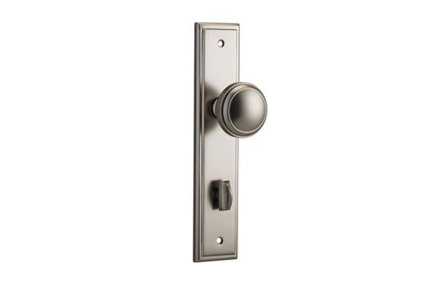 Door TRA14838P85 Knob Paddington Stepped Priv Sn Ctc85mm H240xw50xp68mm