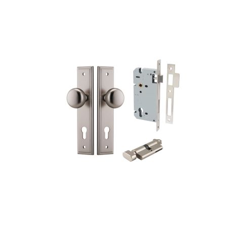 Door TRA14840KENTR60KT Knob Cmbrg Stepped Euro Sn CTC85 H240XW50XP67 Entr Kit