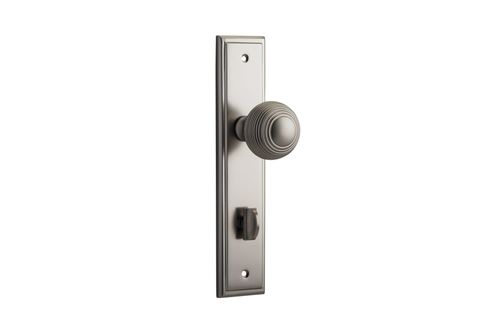 Door TRA14842P85 Knob Guildford Stepped Priv Sn Ctc85mm H240xw50xp60mm