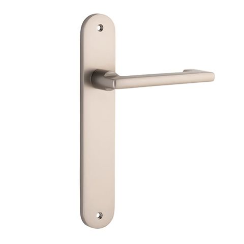 Door TRA14852 Lever Baltimore Return Oval Latch Pr Sn H240xw40xp58mm