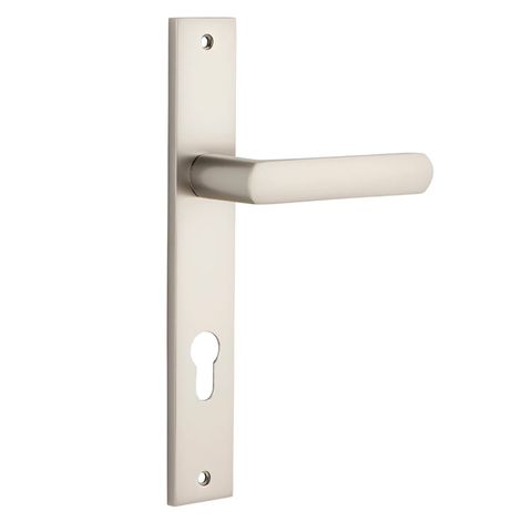 Door TRA14860E85 Lever Osaka Rect Euro Pr Sn Ctc85mm H240xw38xp55mm