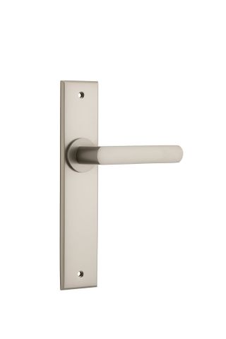 Iver TRA14868 Door Lever Osaka Chamfered Latch Pair Satin Nickel