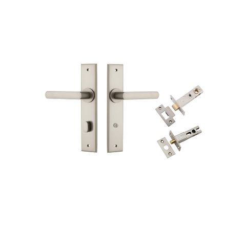Door TRA14868KPRIV60 Lever Osaka Chamfered Privacy Satin Nickel Ctc85mm Kit