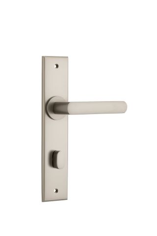 Door TRA14868P85 Lever Osaka Chamfered Privacy Pair Satin Nickel Ctc85mm