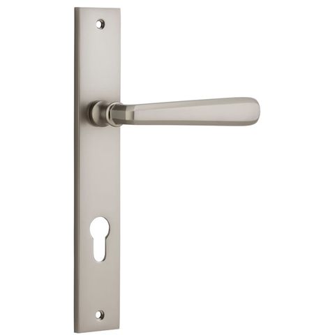 Door TRA14872E85 Lever Copenhagen Rect Euro Pr Sn Ctc85mm H240xw38xp61mm