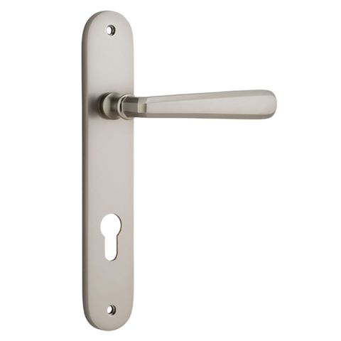 Door TRA14876E85 Lever Copenhagen Oval Euro Pr Sn Ctc85mm H240xw40xp61mm