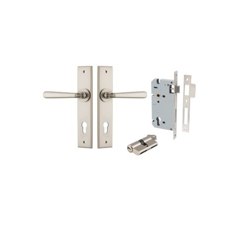 Door TRA14880KENTR60KK Lever Copenhagen Chamfered Euro Pair Satin Nickel CTC85