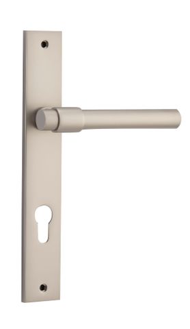Door TRA14896E85 Lever Helsinki Rect Euro Pr Sn Ctc85mm H240xw38xp44mm