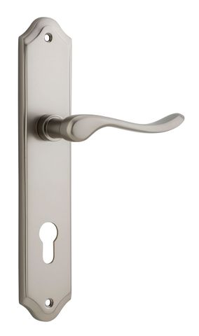 Iver TRA14922E85 Door Lever Striling Shouldered Euro Pair Satin Nickel