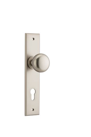 Door TRA14946E85 Knob Cambridge Chamfered Euro Satin Nickel H240XW50XP63