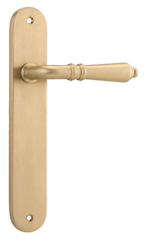 Door TRA15224 Lever Sarlat Oval Latch Brushed Brass H240xw40xp55mm