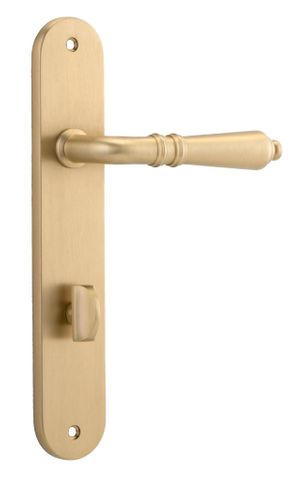 Door TRA15224P85 Lever Sarlat Oval Priv B/Brass Ctc85mm H240xw40xp55mm