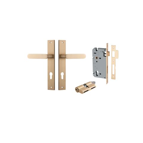 Iver TRA15248KENTR60KK Door Lever Bronte Rectangular Brushed Brass Key / Key