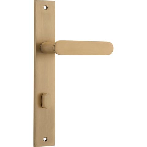 Iver TRA15248P85 Door Lever Bronte Rectangular Privacy Pair Brushed Bras