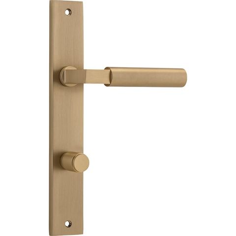 Iver TRA15250P85 Door Lever Berlin Rectangular Privacy Pair Brushed Bras