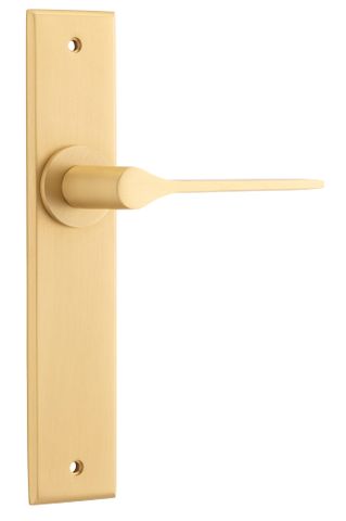 Door TRA15258 Lever Como Chamfered Latch Brushed Brass H240xw50xp61mm