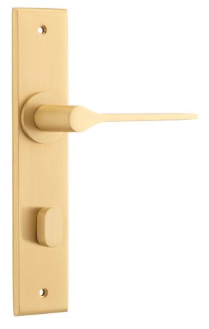 Iver TRA15258P85 Door Lever Como Chamfered Privacy Pair Brushed Brass Ct