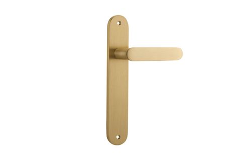 Door TRA15264 Lever Bronte Oval Latch Brushed Brass H237xw40xp56mm