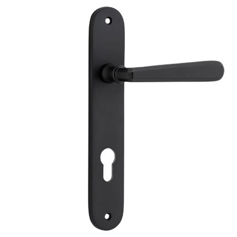 Iver TRA12876E85 Door Lever Copenhagen Oval Euro Pair Mb CTC 85mm