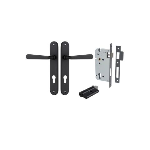Door TRA12876KENTR60KK Lever Copenhagen Oval Euro Pair Mb CTC 85mm