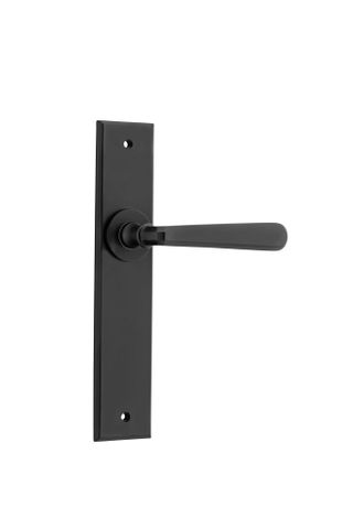 Iver TRA12880 Door Lever Copenhagen Chamfered Latch Pair Matt Black