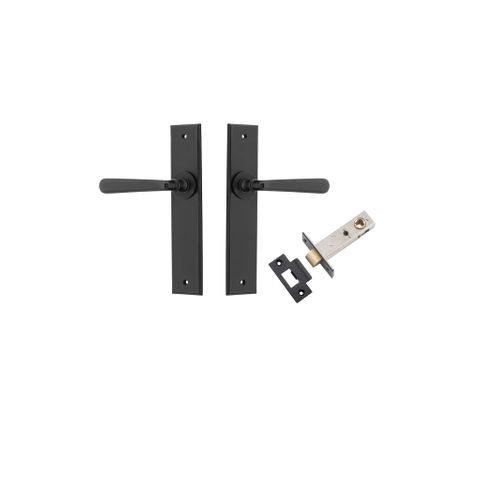 Door TRA12880KPASS60 Lever Copenhagen Chamfered Matt Black Passage Kit