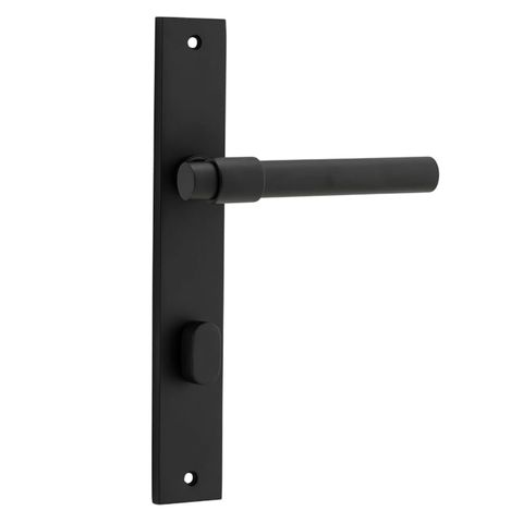 Door TRA12896P85 Lever Helsinki Rect Priv Pr Mb Ctc85mm H240xw38xp44mm