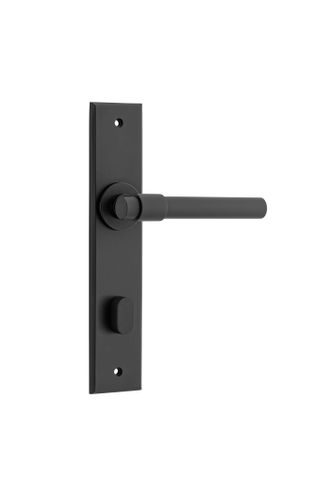 Door TRA12904P85 Lever Helsinki Chamfered Privacy Matt Black H240XW50X60