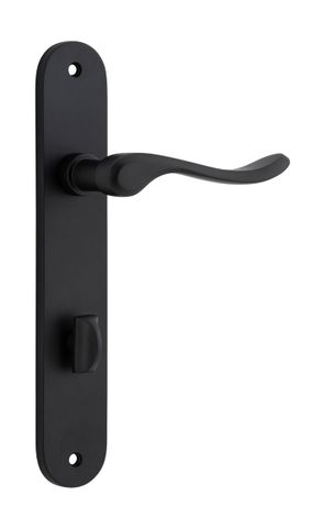 Door TRA12924P85 Lever Stirling Oval Priv Pr Mb Ctc85mm H240xw40xp64mm