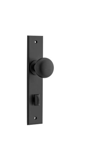 Door TRA12946P85 Knob Cambridge Chamfered Privacy Matt Black H240XW50X63