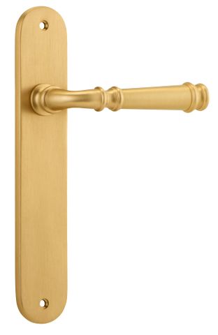 Door TRA13230 Lever Verona Oval Latch Brushed Brass H240xw40xp59mm